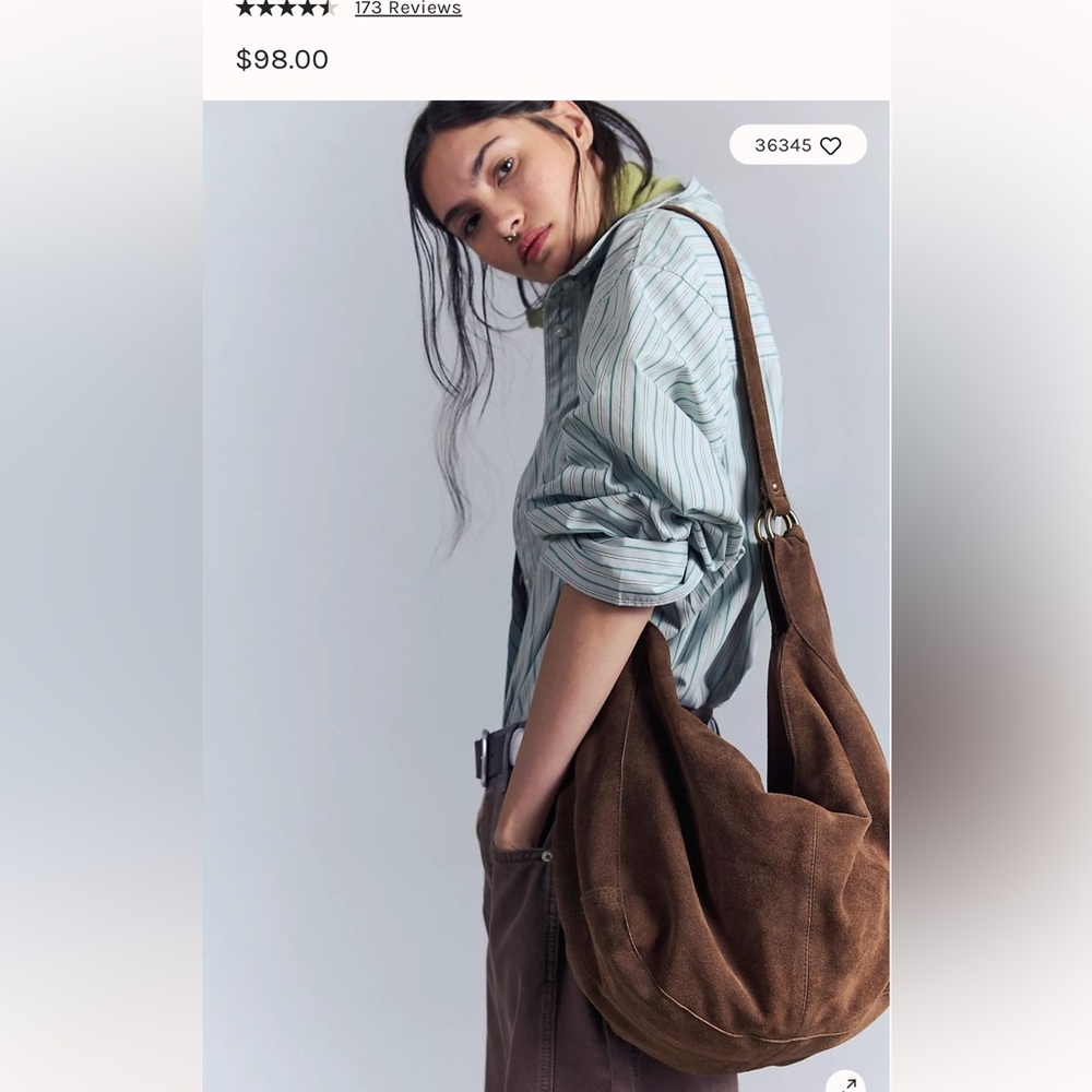 Free People Roma Suede Shoulder Bag